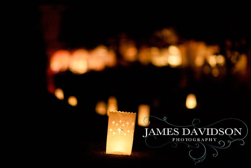 surrey wedding photographer 31 candles in paper bags